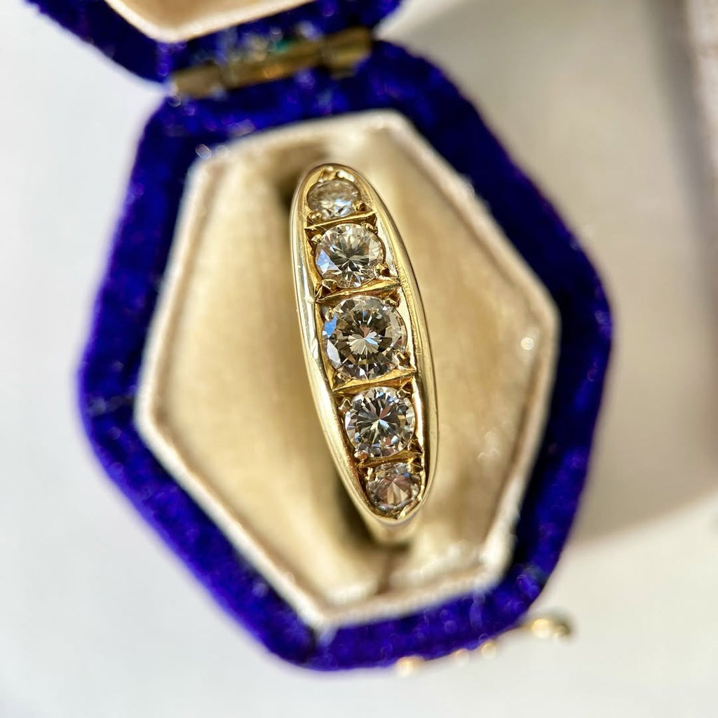 Luxury Jewelry Golden Round Cut White Sapphire Half Eternity Wedding Band For Women