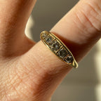 Luxury Jewelry Golden Round Cut White Sapphire Half Eternity Wedding Band For Women