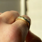Luxury Jewelry Golden Round Cut White Sapphire Half Eternity Wedding Band For Women