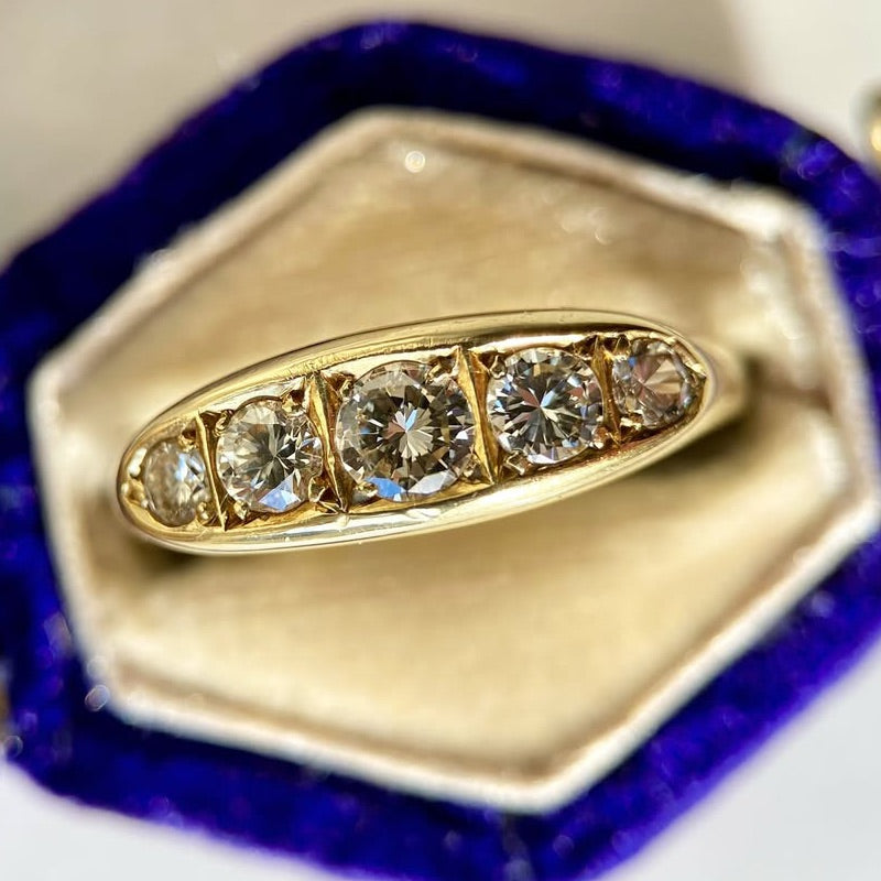 Luxury Jewelry Golden Round Cut White Sapphire Half Eternity Wedding Band For Women