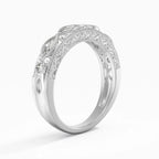 Luxury Jewelry Marquise Cut White Sapphire Eternity Wedding Band For Women