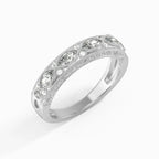 Luxury Jewelry Marquise Cut White Sapphire Eternity Wedding Band For Women