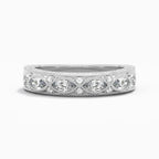 Luxury Jewelry Marquise Cut White Sapphire Eternity Wedding Band For Women