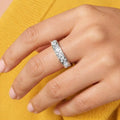 Luxury Jewelry Marquise Cut White Sapphire Eternity Wedding Band For Women