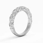 Luxury Jewelry Round Cut White Moissanite Eternity Wedding Band For Women