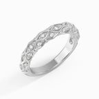 Luxury Jewelry Round Cut White Moissanite Eternity Wedding Band For Women