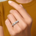 Luxury Jewelry Round Cut White Moissanite Eternity Wedding Band For Women