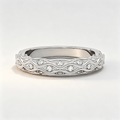Luxury Jewelry Round Cut White Sapphire Eternity Wedding Band For Women