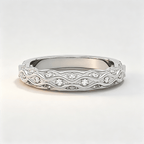 Luxury Jewelry Round Cut White Sapphire Eternity Wedding Band For Women