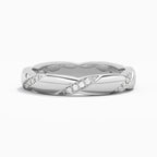 Luxury Jewelry Classic Round Cut White Sapphire Eternity Wedding Band For Women