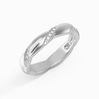 Luxury Jewelry Classic Round Cut White Sapphire Eternity Wedding Band For Women