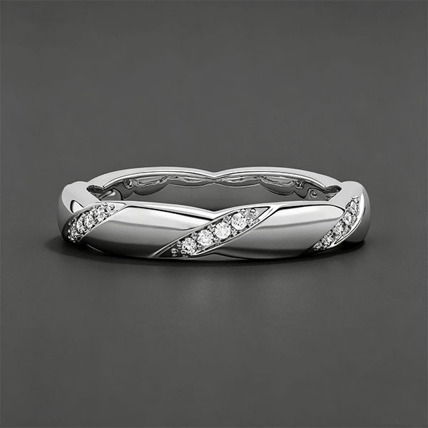 Luxury Jewelry Classic Round Cut White Sapphire Eternity Wedding Band For Women