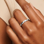 Luxury Jewelry Classic Round Cut White Sapphire Eternity Wedding Band For Women