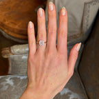 Luxury Jewelry Classic Golden Halo Cushion Cut White Sapphire Engagement Rings
