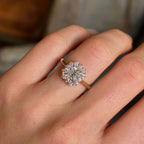Luxury Jewelry Classic Golden Halo Cushion Cut White Sapphire Engagement Rings