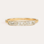 Luxury Jewelry Two Tone Classic Cushion Cut White Sapphire Half Eternity Wedding Band For Women