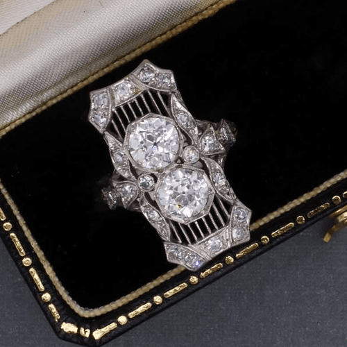 Luxury Jewelry Art Deco Vintage Round Cut White Sapphire Engagement Rings