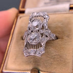 Luxury Jewelry Art Deco Vintage Round Cut White Sapphire Engagement Rings