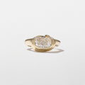 Unique Design Solitaire Yellow Gold Bezel Cushion Cut White Sapphire Engagement Ring