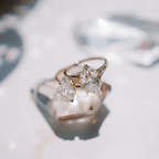 Vintage Yellow Gold Pear Cut White Sapphire Engagement Ring