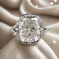 Luxury Jewelry Unique Design Cushion Cut White Sapphire Engagement Rings