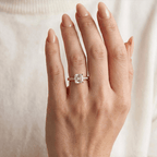 Luxury Jewelry Yellow Gold Asscher Cut White Sapphire Engagement Ring