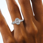 Vintage Solitaire Bazel Oval Cut White Sapphire Engagement Ring