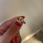 Luxury Jewelry Unique Design Yellow Gold Cushion Cut Canary Sapphire Engagement Ring