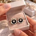 Art Deco Bow Design White Sapphire Round Cut Stud Earrings For Women