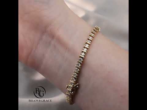 Luxury Jewelry Classic Round Cut White Sapphire Tennis Bracelet For Women