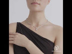 Classic Pear & Marquise Cut White Sapphire Pendant Necklace For Women