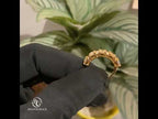 Luxury Jewelry Yellow Gold Cushion Cut Canary Sapphire Half Eternity Wedding Band For Women