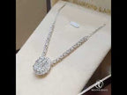 Classy Marquise & Round Cut White Sapphire Pendant Necklace For Women