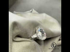 Classic Three-Stone Cushion Cut Moissanite Engagement Ring For Women