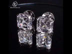 Elegant Solitaire Asscher Cut Moissanite Stud Earrings For Women