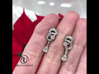Luxury Jewelry Elegant Pear Cut White Sapphire Drop Earrings For Women