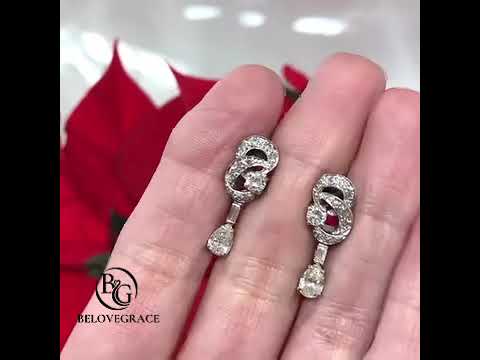 Luxury Jewelry Elegant Pear Cut White Sapphire Drop Earrings For Women