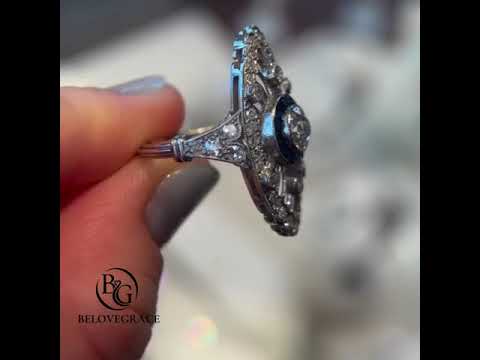 Luxury Jewelry Art Deco Blue Halo Round Cut White Sapphire Engagement Rings
