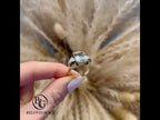 Vintage Yellow Gold Emerald Cut Aquamarine Sapphire Engagement Ring