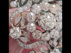 Elegant Antique White Sapphire Round Cut Brooch