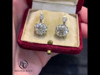 Luxury Jewelry Vintage Classic Round Cut White Sapphire Drop Earrings For Women