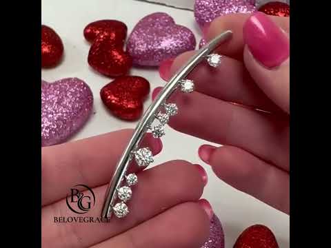 Luxury Jewelry Unique Design Round Cut White Sapphire Brooch For Women