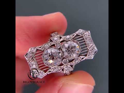 Luxury Jewelry Art Deco Vintage Round Cut White Sapphire Engagement Rings