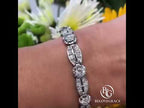 Luxury Jewelry Vintage Round Cut White Sapphire Tennis Bracelet For Women