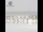 Classic Emerald & Round Cut White Sapphire Tennis Bracelet For Women