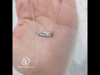 Classic Channel Setting Baguette Cut White Sapphire Pendant Necklace For Women